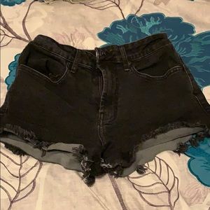 Black denim shorts. Forever 21!